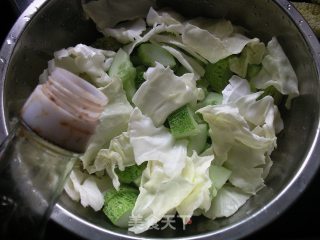 Shredded Cabbage and Patted Cucumber recipe