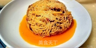 Minced Meat Enoki Mushroom recipe