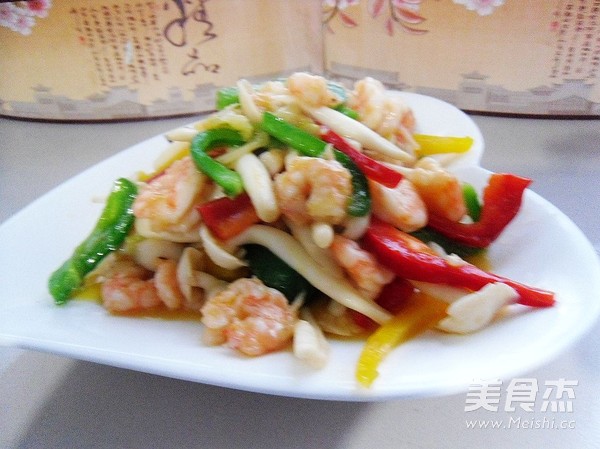 Shrimp and White Mushroom recipe