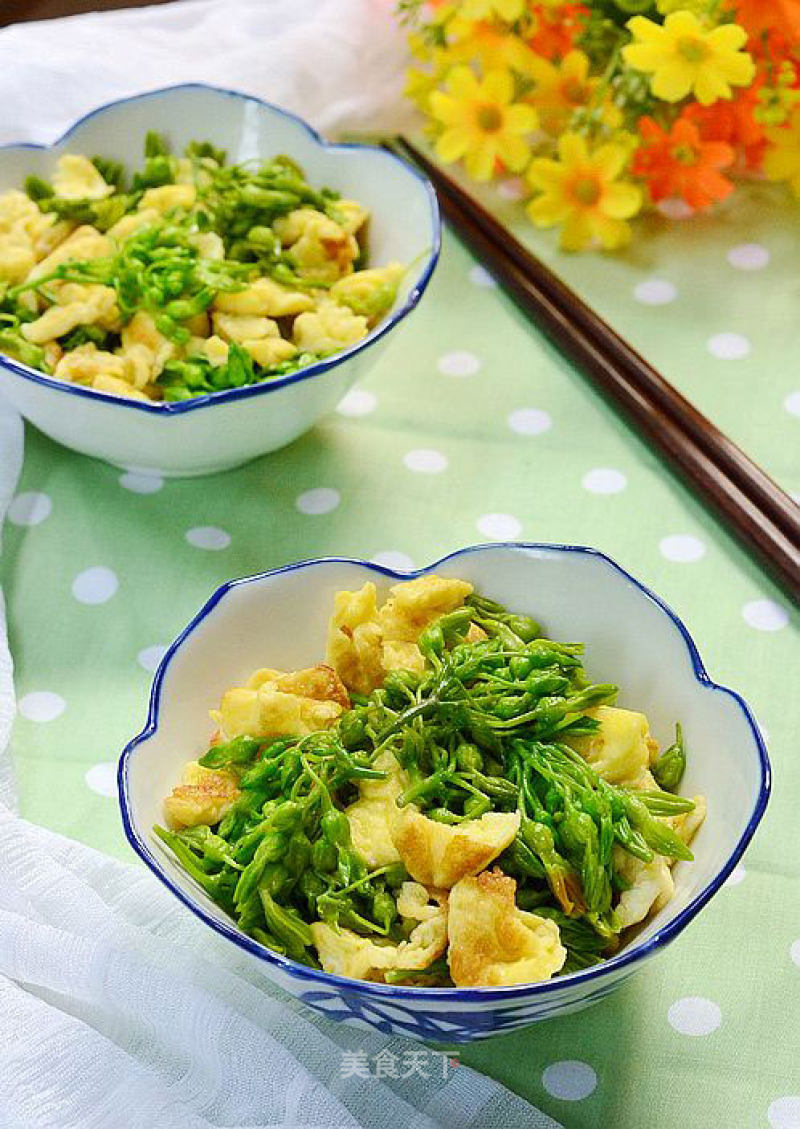 [scrambled Eggs with Night Orchid] A Quick Version of Small Fresh Vegetable Dishes recipe