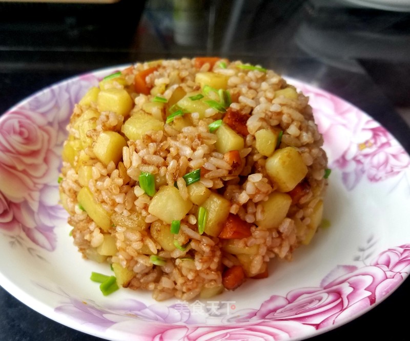 Potato Ham Fried Rice recipe