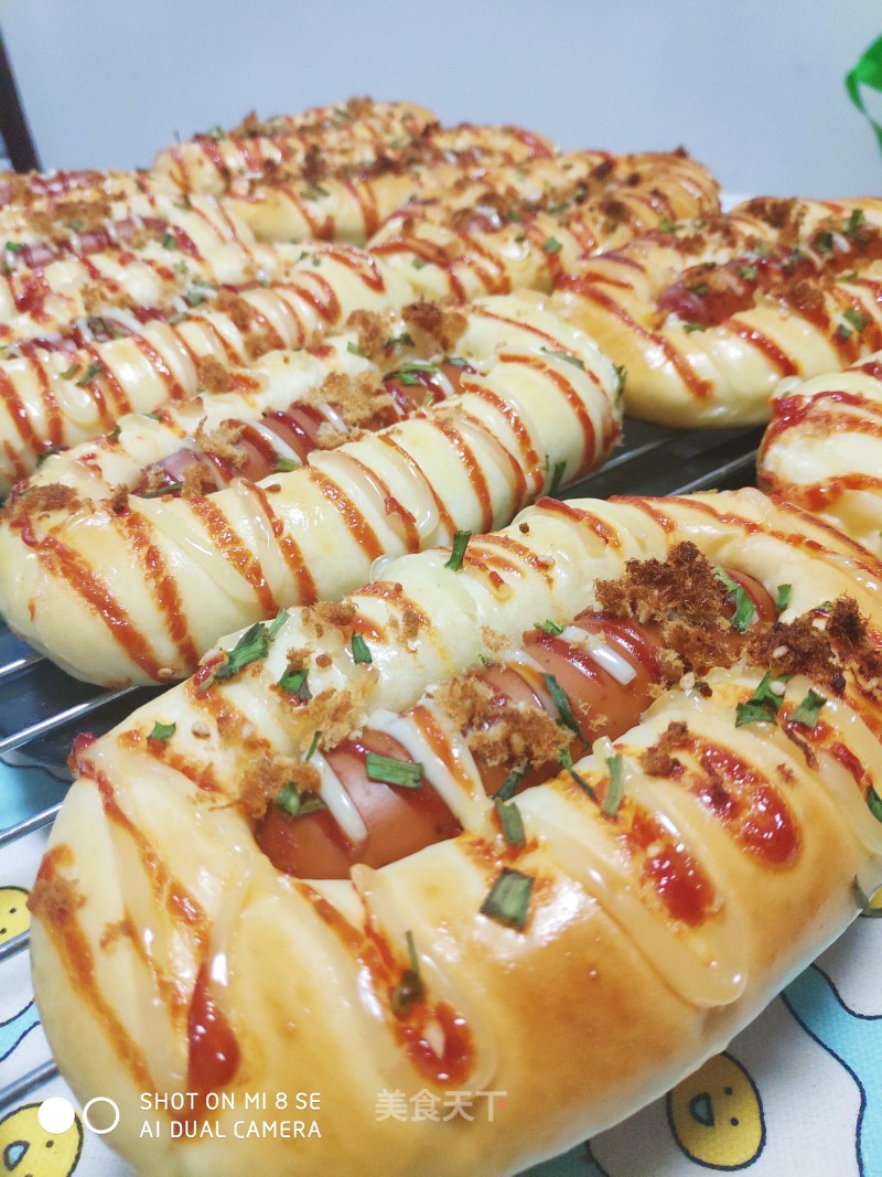 Scallion Sausage Buns recipe