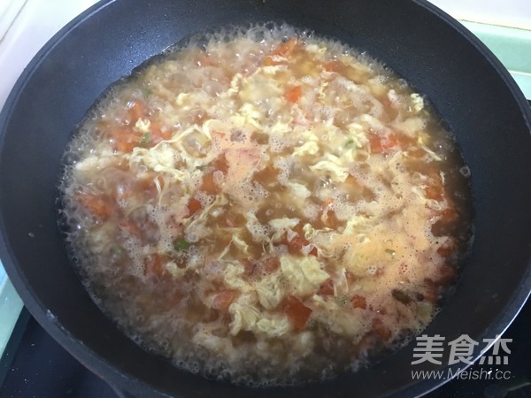 Tomato and Egg Pimple Soup recipe