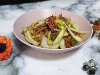 Stir-fried Ham with Carrot and Celery recipe
