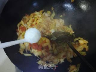 Stir-fried Cabbage with Tomatoes recipe