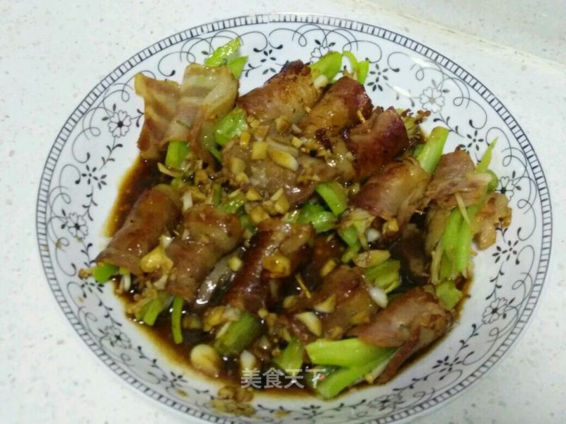 Bacon Roll with Enoki Mushroom recipe