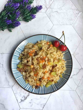 Fried Rice with Cucumber and Bacon recipe