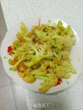Stir-fried Cauliflower with Tomato recipe
