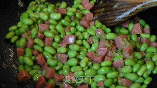 Stir-fried Edamame with Taiwanese Sausage recipe