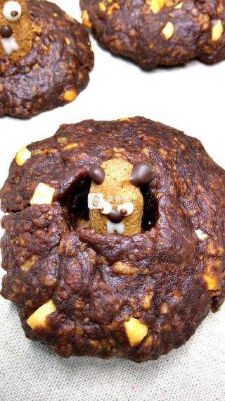 #aca三session Baking Star Competition# Hamster Cocoa Oatmeal Biscuits recipe