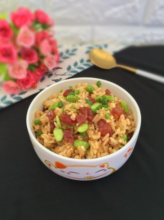 Fried Rice with Edamame and Sausage recipe