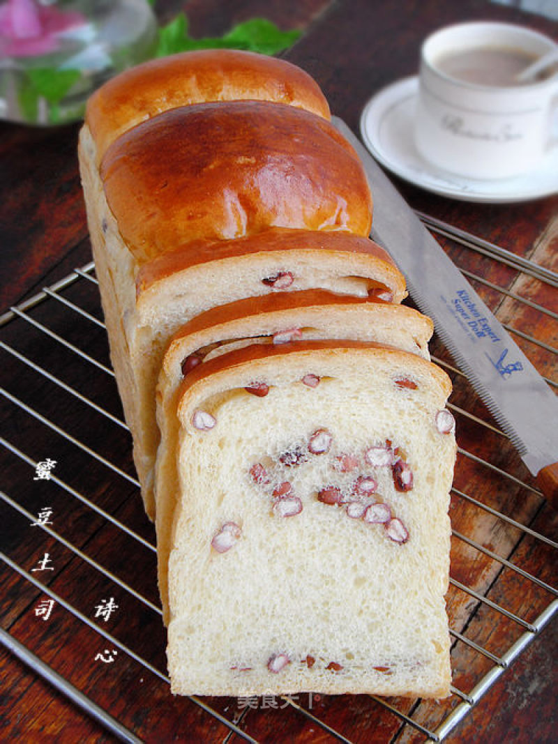 【honey Bean Toast】--- When Soft Toast Meets Sweet Red Beans recipe