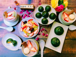 Egg Yolk Pork Floss Wormwood Fruit recipe