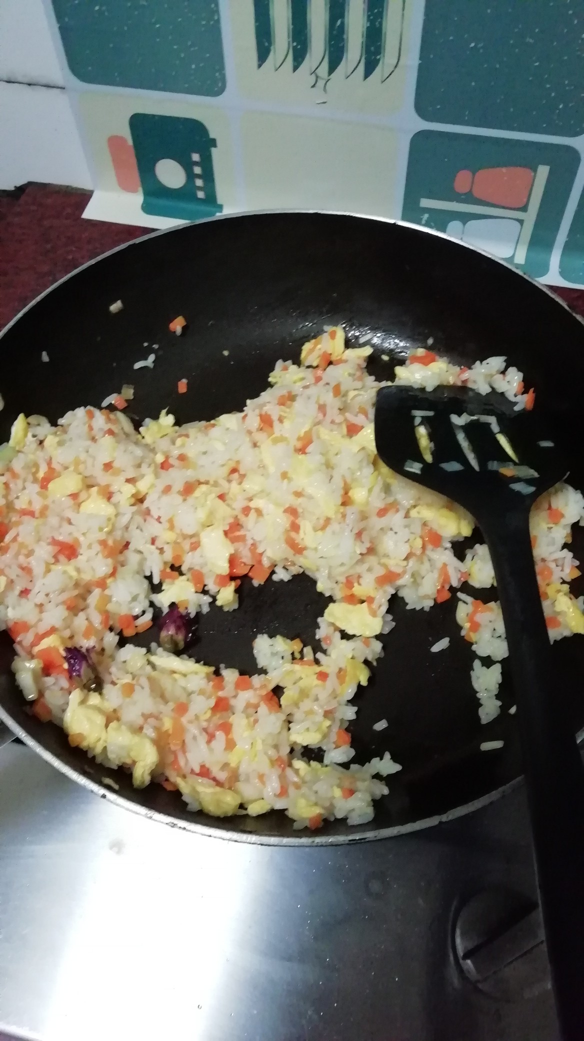 Fried Rice with Rose Flower and Egg recipe