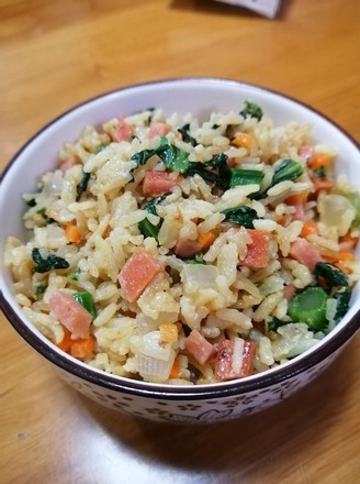 Dinner for One Person~~ Fried Rice with Mixed Vegetables recipe