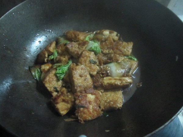 Braised Tofu with Oyster Sauce recipe