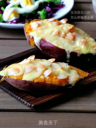 Baked Sweet Potato with Cheese recipe