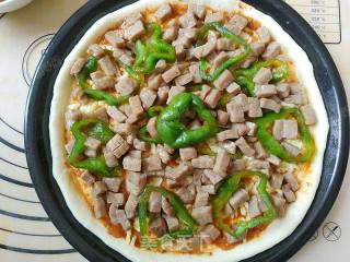 Green Pepper Beef Pizza recipe