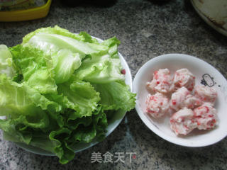 Shrimp Ball Stir-fried Lettuce recipe