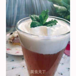 Homemade Milk Cover Green Tea recipe