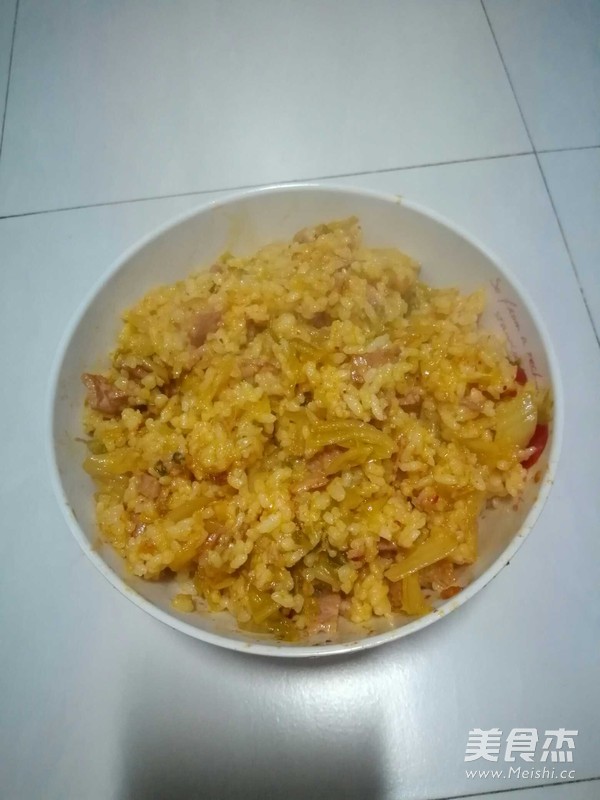 Spicy Cabbage and Bacon Fried Rice recipe