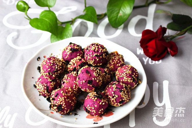 Cheese Purple Potato Balls recipe