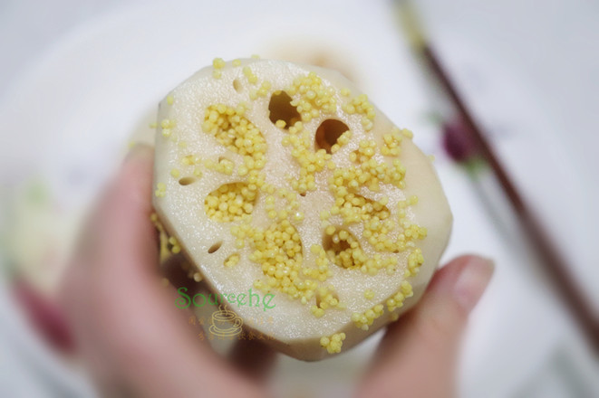 Millet Stuffed Lotus Root recipe