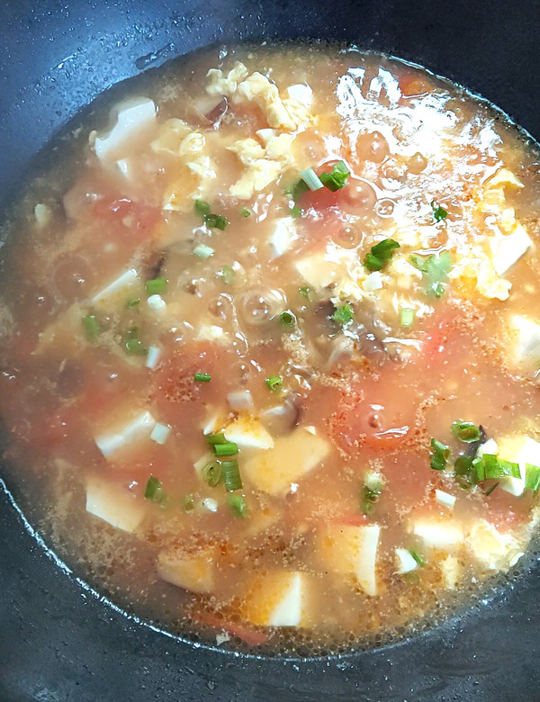 Tofu with Tomato and Shiitake Mushroom recipe