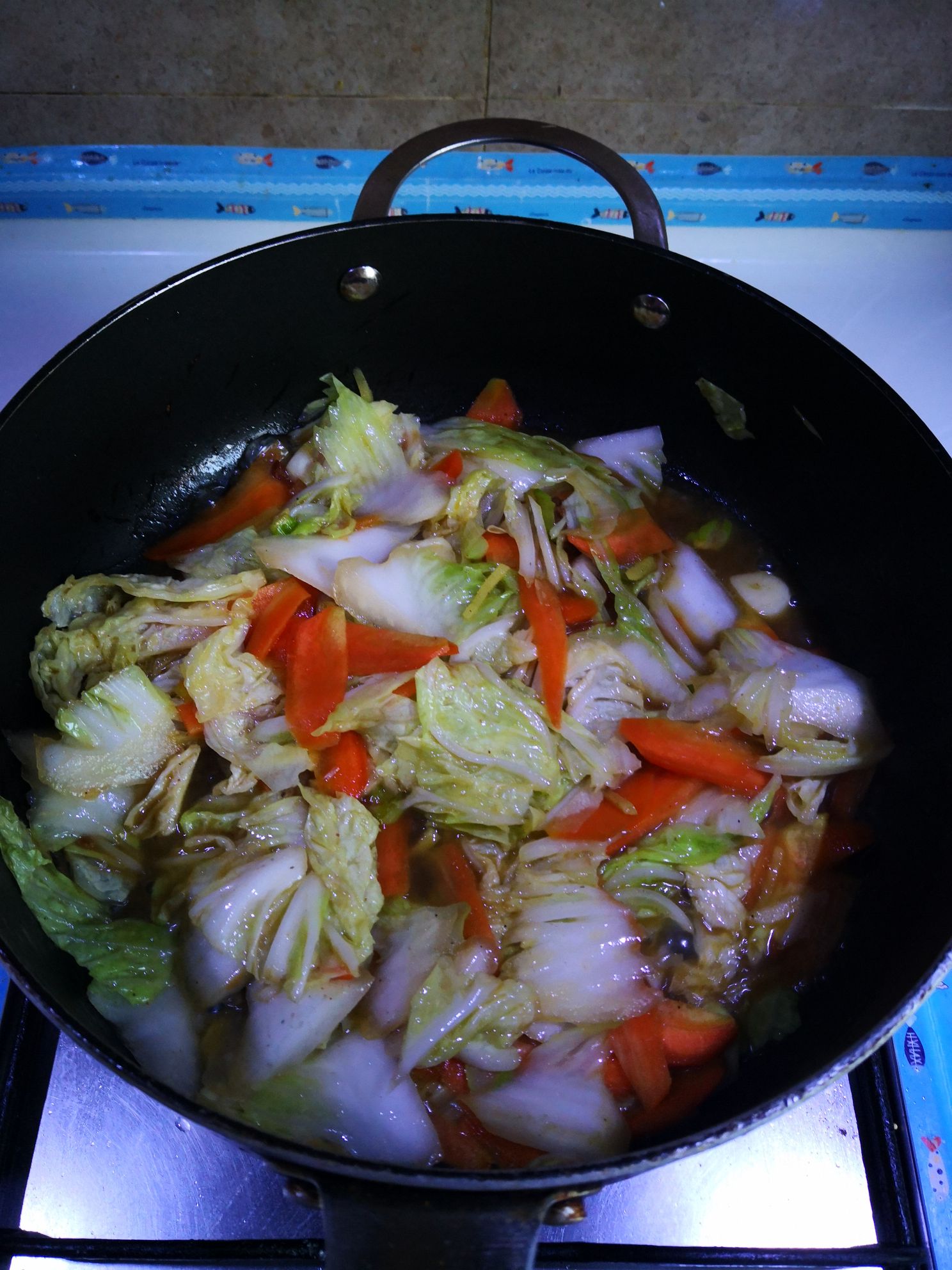 Stir-fried Chinese Cabbage with Carrots recipe