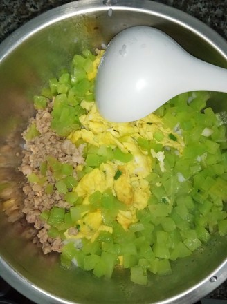 Fried Rice with Lettuce and Green Onion Egg recipe