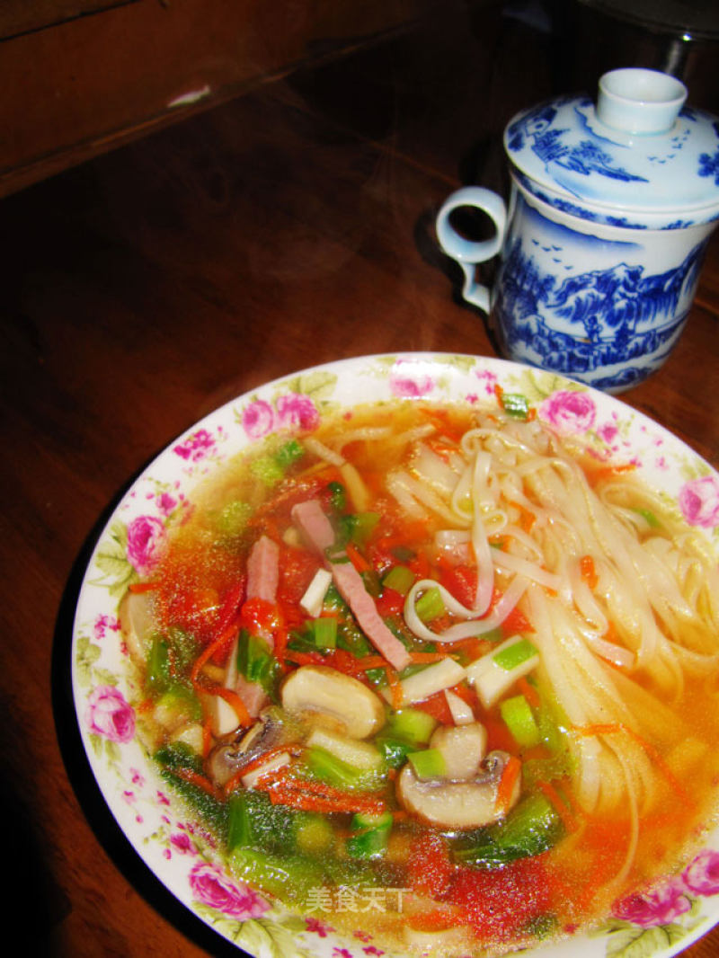 Mushroom Vegetable Noodle Soup recipe