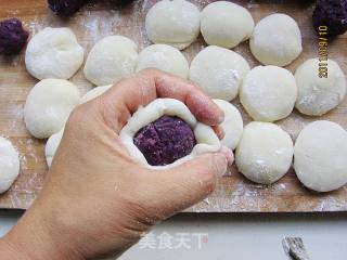 Purple Sweet Potato Snowy Mooncake recipe