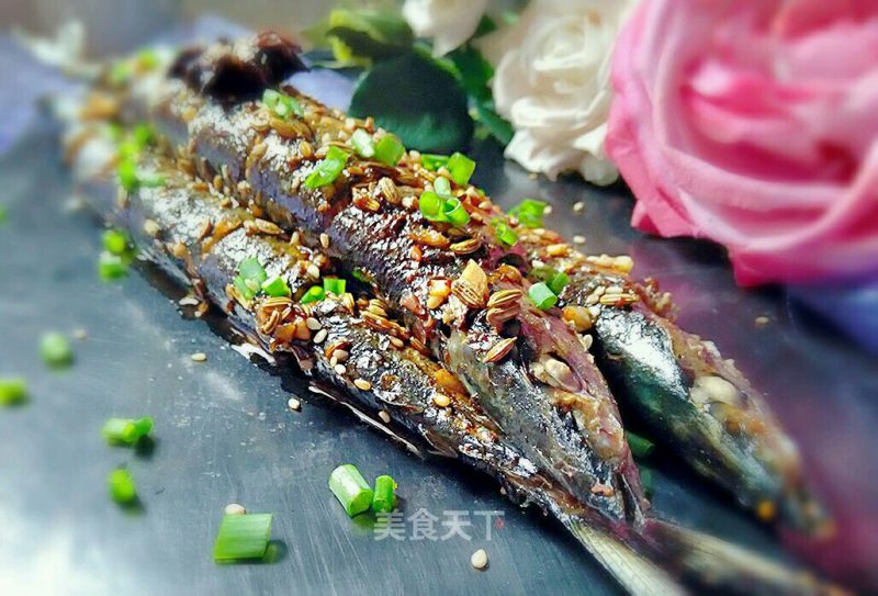 Fried and Braised Saury recipe