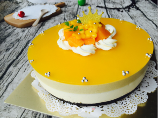Summer Cool-mango Yogurt Cheese Mousse Cake recipe