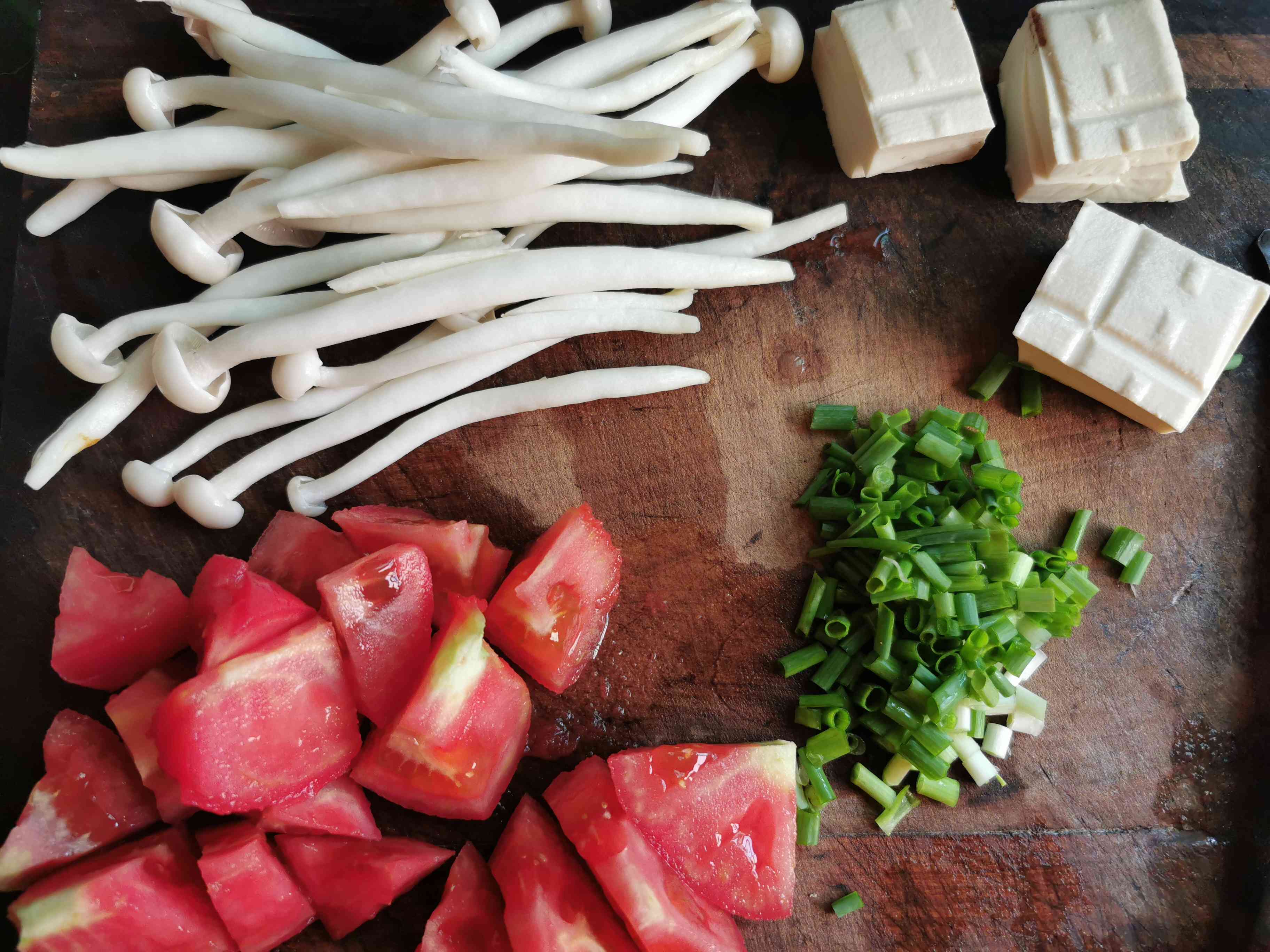 Tomato Mushroom Tofu Soup recipe