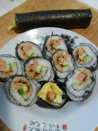 Shrimp Sushi (rice with Seaweed) recipe