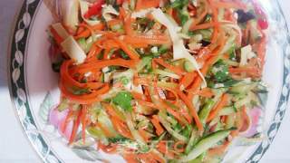 Carrots and Cucumbers with Bean Curd recipe