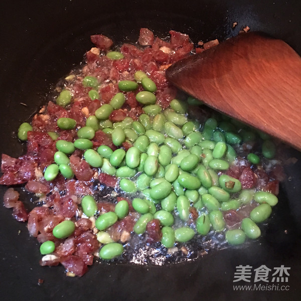 Fried Rice with Edamame and Sausage recipe