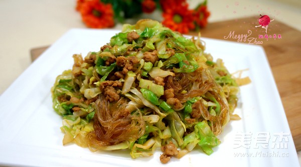 Kale Vermicelli with Minced Meat recipe