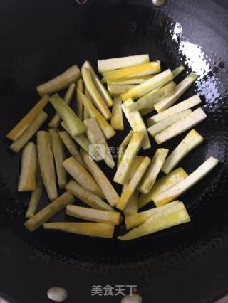 Eggplant Strips with Minced Meat recipe