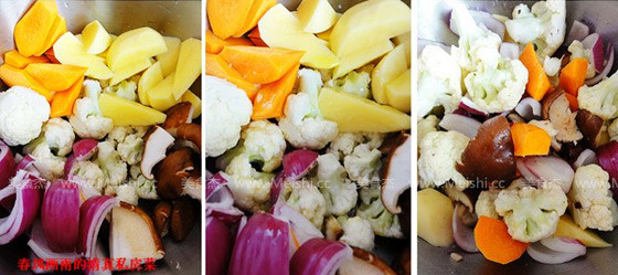 Grilled Sea Prawns with Mixed Vegetables recipe