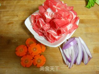 Signature Beef Rice with Ingredients recipe