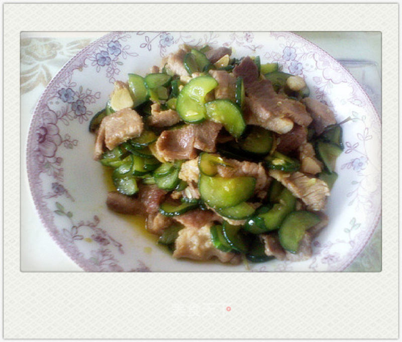 Fried Cucumber with Sliced Pork recipe