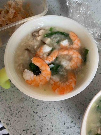 Scallops, Shrimp and Lean Meat Casserole Congee recipe