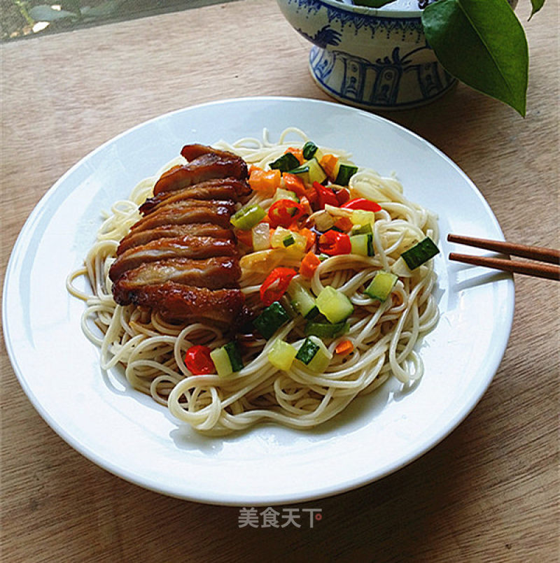 Cantonese Style Barbecued Pork Sauce Noodles recipe