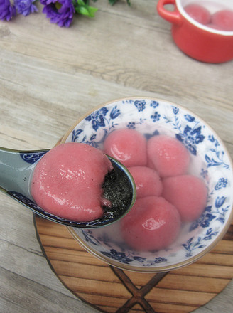 Pink Glutinous Rice Balls recipe