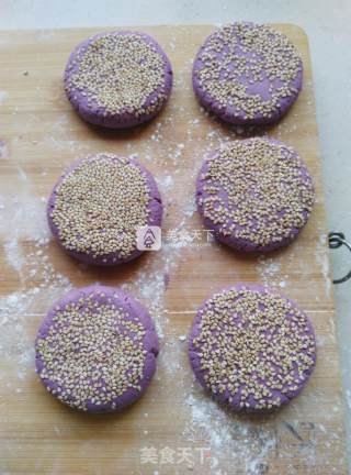 Bean Paste Purple Sweet Potato Glutinous Rice Cake recipe