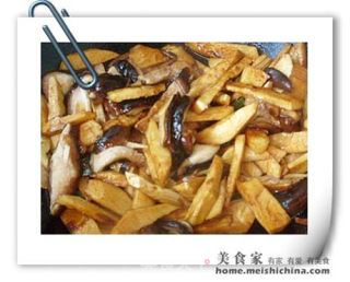 Braised Bamboo Shoots with Mushrooms recipe