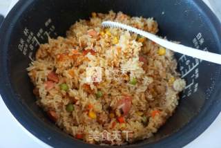 Rice Cooker Sausage and Vegetable Claypot Rice recipe