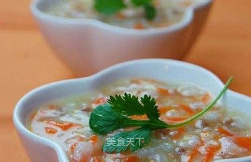 Carrot Minced Pork Congee recipe